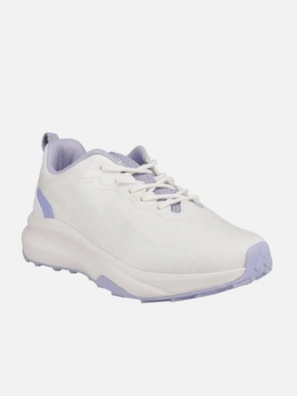 Khombu Women's White and Purple Lightweight Sneakers